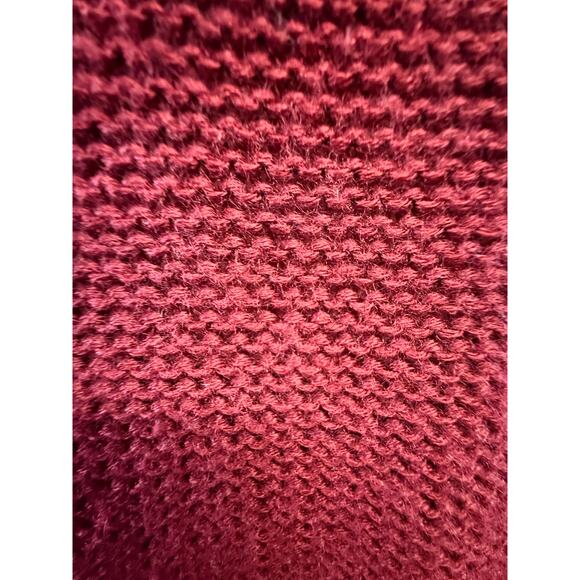 May & July Sweater Size Medium Wine red burgundy matt gold sequins on shoulders - Picture 6 of 11